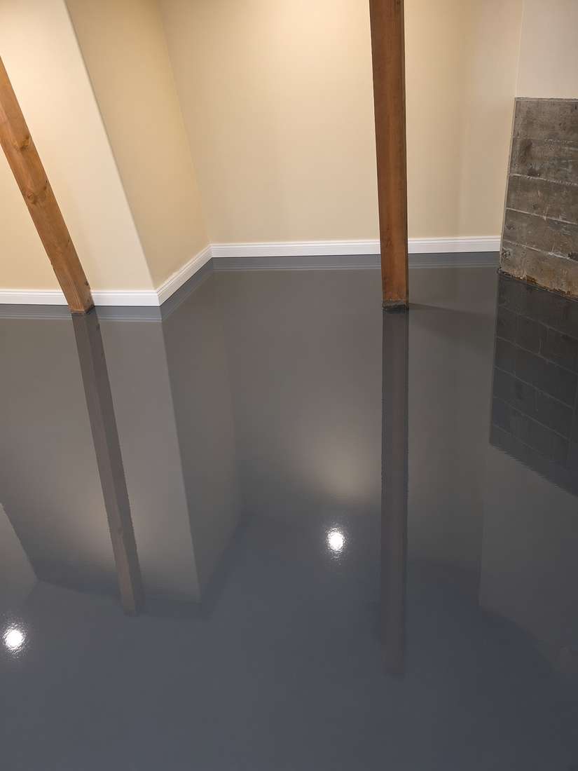 Basement floor after